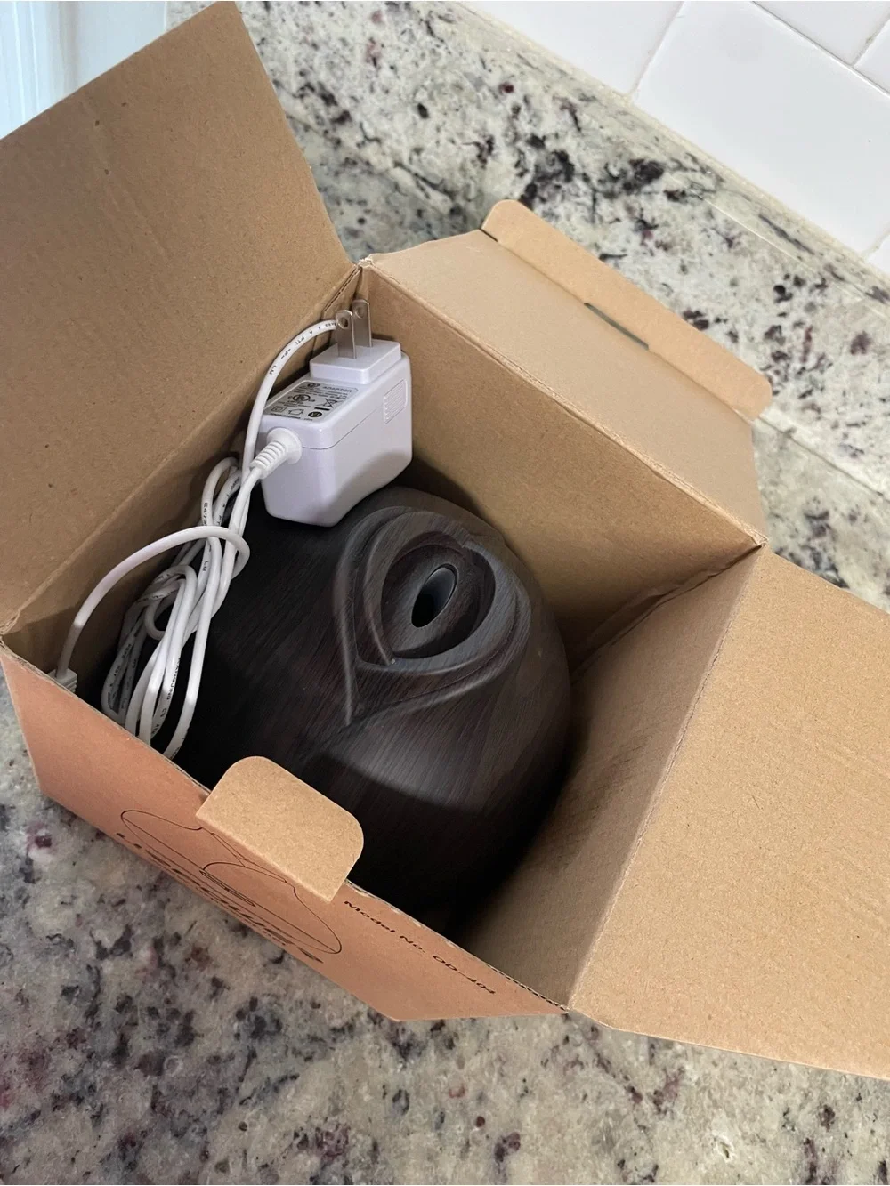 Dark Wood Grain Ultrasonic Dark Brown Aromatherapy Essential Oil Diffuser spa